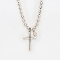Колье Tucco, The cross, с жемчугом и подвеской-крестом, TC-TMC146 серебристый